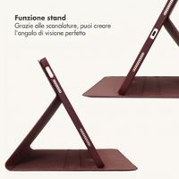 Selencia Custodia a libro Croco Apple iPad 11 (2025) 11 pollici A16 / iPad 10 (2022) 10.9 pollici - Burgundy