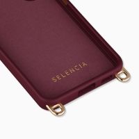 Selencia Cover posteriore Rivièra con MagSafe con ganci rimovibili Samsung Galaxy S25 / S24 - Bold Burgundy