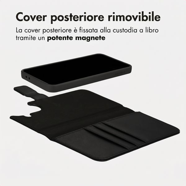 imoshion Cover a libro di lusso 2-in-1 rimovibile Samsung Galaxy A57 (5G) - Nero