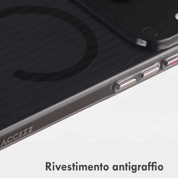 Accezz Cover Lite con MagSafe | Fluted | Apple iPhone 18 Pro / 17 Pro - Nero