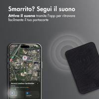 Accezz Portacarte in pelle magnetico - Compatibile con Apple Find My - Onyx Black