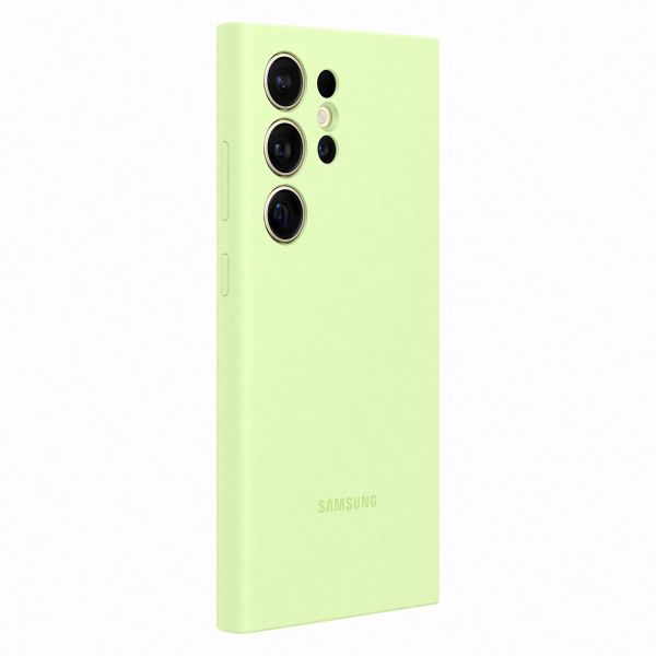 Samsung Cover originale in silicone Samsung Galaxy S24 Ultra - Light Green