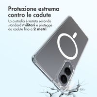 Accezz Cover posteriore Xtreme Impact con MagSafe Samsung Galaxy S25 Edge - Trasparente