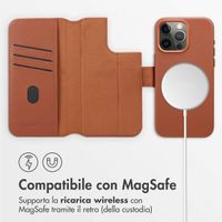 Accezz Cover in pelle 2 in 1 con MagSafe Apple iPhone 15 Pro Max - Sienna Brown