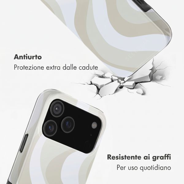 Selencia Cover posteriore Vivid con MagSafe Apple iPhone 18 Pro / 17 Pro - Desert Waves Beige