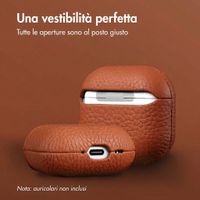 Accezz Cover in vera pelle  Apple Airpods 4 - Cognac