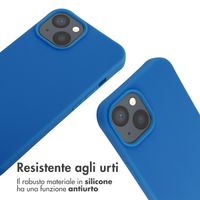 imoshion Cover in Silicone con Cordino Apple iPhone 14 - Blu