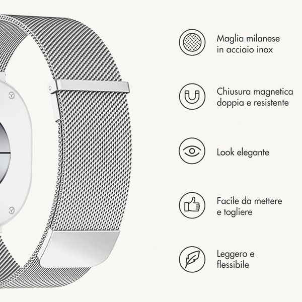 imoshion Cinturino milanese magnetico Samsung Galaxy Watch Ultra 2 (2026) / Ultra (2024/2025) - Argento