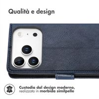 imoshion Cover a libro di Lusso Apple iPhone 18 Pro / 17 Pro - Blu scuro