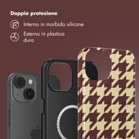 Selencia Cover posteriore Vivid con MagSafe Apple iPhone 14 - Pied-de-Poule