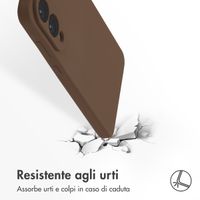 Accezz Cover in silicone liquido con MagSafe Samsung Galaxy S25 Edge - New Tea Brown