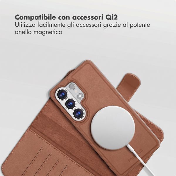 Selencia Libreria rimovibile Olyn con MagSafe Samsung Galaxy S26 Ultra - Marrone