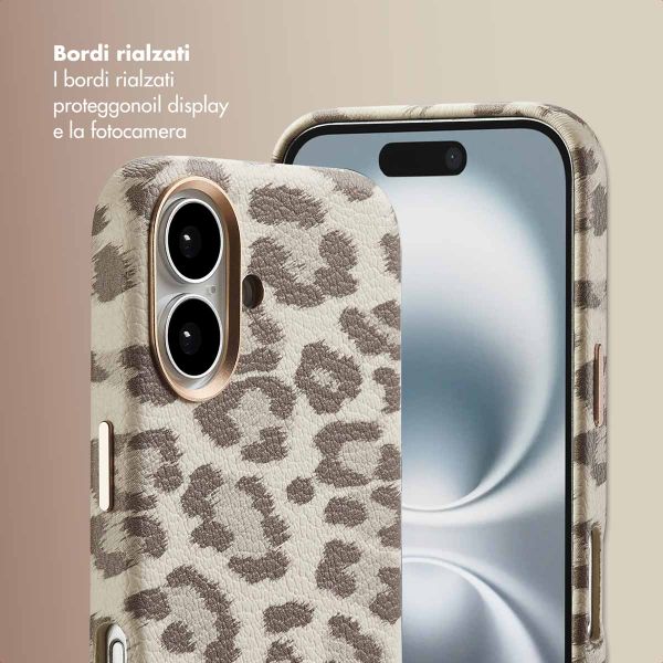 Selencia Cover Sabi Stampa pantera con MagSafe Apple iPhone 16 - Soft Ivory