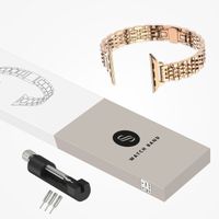 Selencia Cinturino sottile in acciaio ispirato a Jubilee Apple Watch | 38/40/41/42 mm - Oro rosa