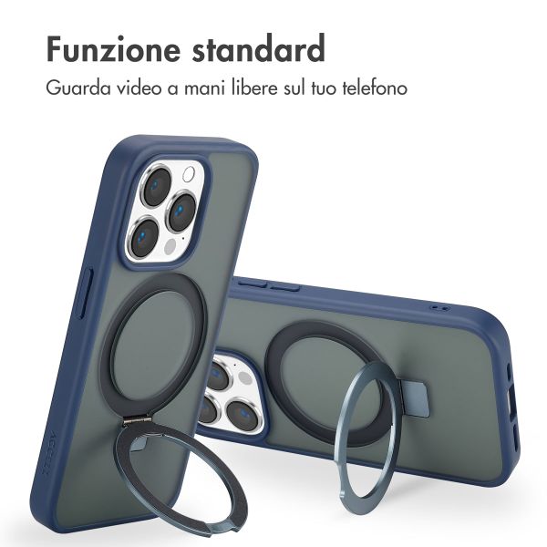 Accezz Cover con anello e supporto con MagSafe Apple iPhone 15 Pro - Blu