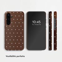 Selencia Cover Posteriore Vivid Samsung Galaxy S25 FE - Happy Dots Chocolate