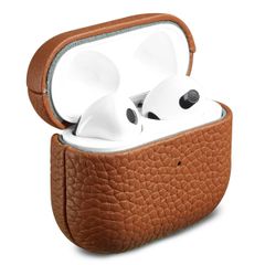 Accezz Cover in vera pelle  Apple Airpods 3 - Cognac