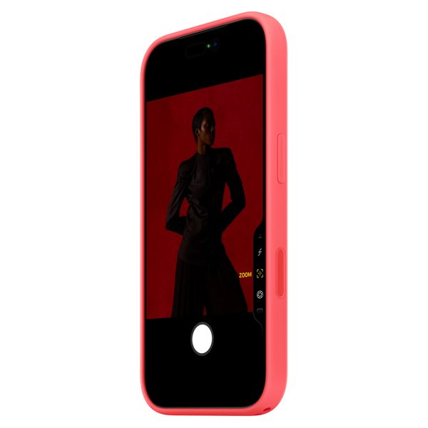 Apple Cover in silicone con MagSafe Apple iPhone 17 Pro - Bright Guava
