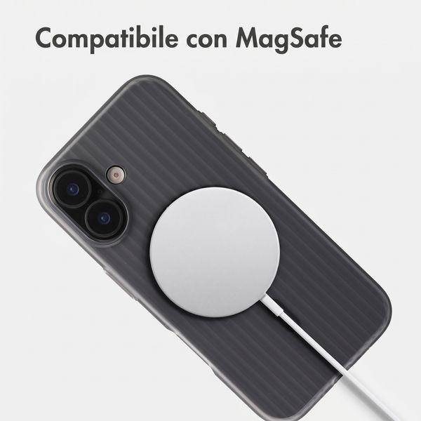 Accezz Cover Lite con MagSafe | Fluted | Apple iPhone 16 - Grigio