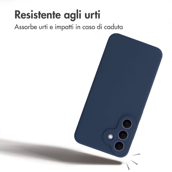 Accezz Cover in silicone liquido con MagSafe Samsung Galaxy S26 FE - Blu scuro