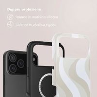 Selencia Cover posteriore Vivid con MagSafe Apple iPhone 18 Pro / 17 Pro - Desert Waves Beige