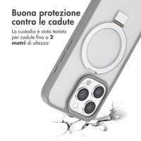 Accezz Cover con anello e supporto con MagSafe Apple iPhone 16 Pro - Grigio