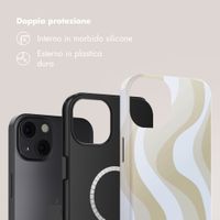 Selencia Cover posteriore Vivid con MagSafe Apple iPhone 13 - Desert Waves Beige