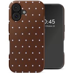 Selencia Cover Posteriore Vivid Apple iPhone 17 - Happy Dots Chocolate
