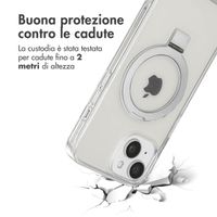 Accezz Cover con anello e supporto con MagSafe Apple iPhone 15 - Trasparente