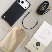 Selencia Cover per telefono Nova con cordino e portacarte Apple iPhone 17 Pro Max - Nero