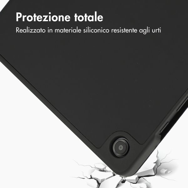 Accezz Cover a libro in silicone Smart Samsung Galaxy Tab A11 Plus / A9 Plus - Nero