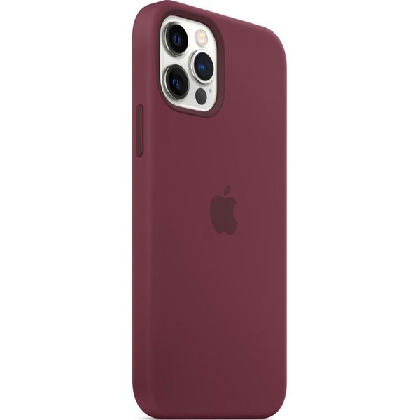Apple Cover Posteriore in Silicone con MagSafe Apple iPhone 12 (Pro) - Plum