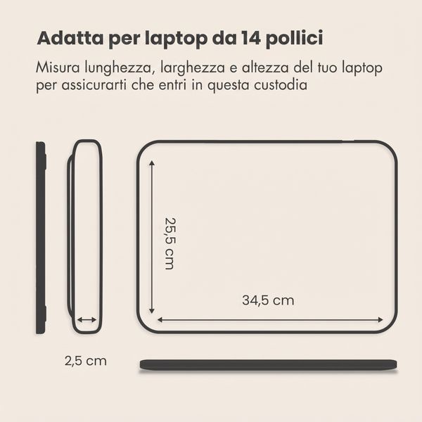 imoshion Custodia per laptop con tasca 14 pollici - Candy Pink