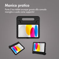 imoshion Cover Posteriore Kidsproof con Maniglia Apple iPad 11 (2025) 11 pollici A16 / iPad 10 (2022) 10.9 pollici - Nero