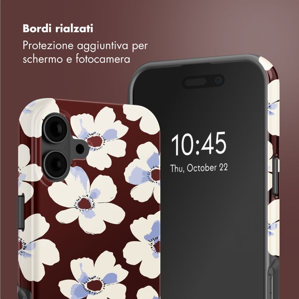 Selencia Cover posteriore Vivid con MagSafe Apple iPhone 16 - Choco Flower Pop