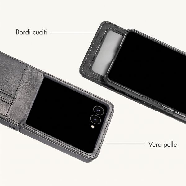 imoshion Cover a libro di Lusso Samsung Galaxy Z Flip 8 - Nero