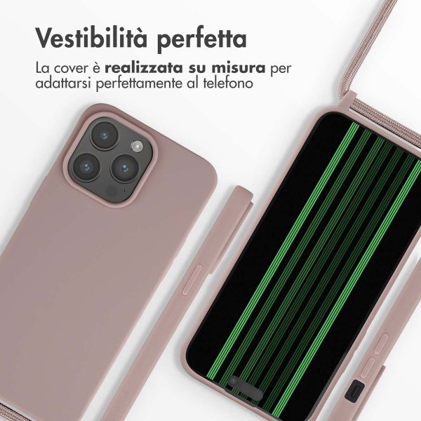 imoshion Cover in Silicone con Cordino Apple iPhone 15 Pro Max - Sand Pink