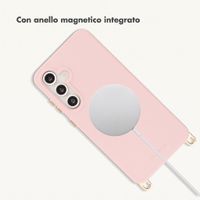 Selencia Cover posteriore Rivièra con MagSafe con ganci rimovibili Samsung Galaxy S24 FE - Sorbet Pink