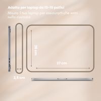 Selencia Custodia per laptop in velluto a coste 15-16 pollici - Sage Green