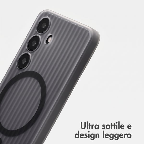 Accezz Cover Lite con MagSafe | Fluted | Samsung Galaxy S24 - Grigio