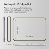 Accezz Custodia per laptop 13-14 pollici - Nero