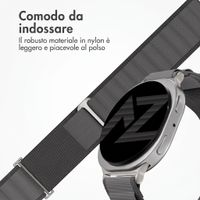 Accezz Cinturino in nylon Alpine Samsung Galaxy Watch 9 (40/44mm) / Watch 8 (40/44mm) / Classic (46mm) - Dark Grey