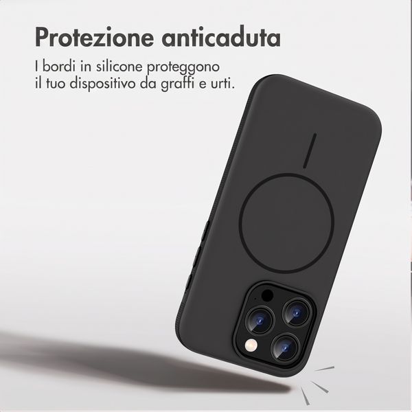 imoshion Cover posteriore Color con Thin MagSafe Ring Apple iPhone 15 Pro - Nero