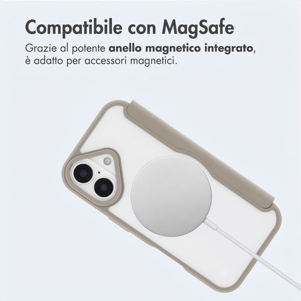 imoshion Bookcase trasparente con MagSafe Apple iPhone 17 - Beige
