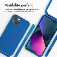 imoshion Cover in Silicone con Cordino Apple iPhone 13 - Blu