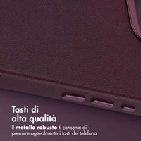 Accezz Cover in Pelle con MagSafe Apple iPhone 17e / 16e - Heath Purple