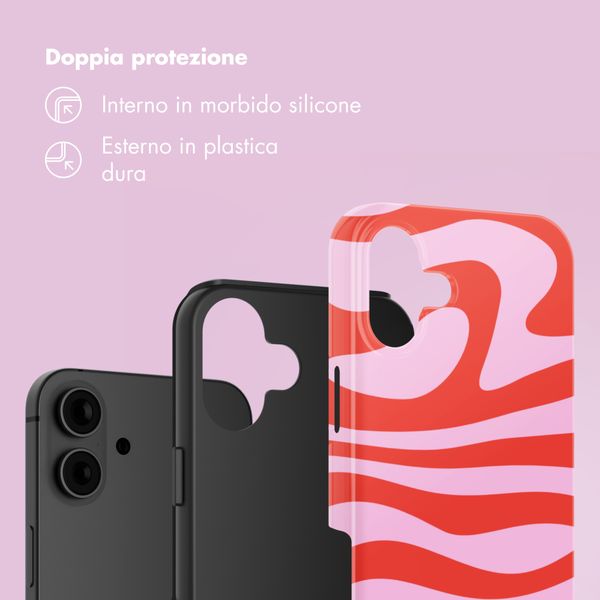 Selencia Cover Posteriore Vivid Apple iPhone 16 - Dream Swirl Pink