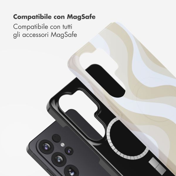 Selencia Cover posteriore Vivid con MagSafe Samsung Galaxy S26 Ultra - Desert Waves Beige