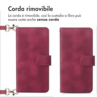 imoshion Cover a libro con Cordino Apple iPhone 12 (Pro) - Rosso