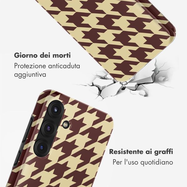 Selencia Cover posteriore Vivid con MagSafe Samsung Galaxy S25 - Pied-de-Poule